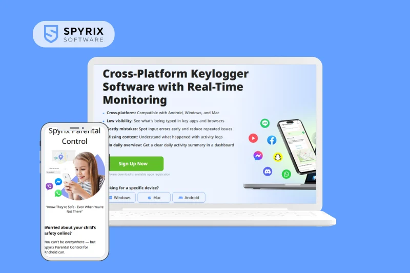Spyrix Keylogger Software for Windows, Mac, and Android